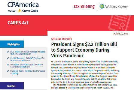 President Signs $2.2 Trillion Bill to Support Economy During Virus Pandemic